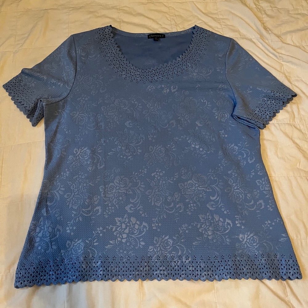 Chances R blue top
